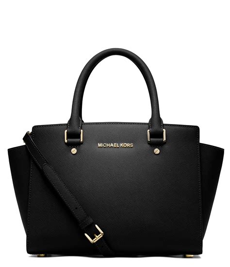 michael kors selma bag black medium|michael kors selma medium black.